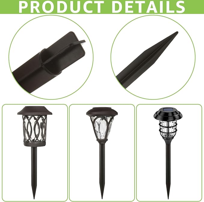 30 Pcs 8.2 Inch Solar Light Stakes Replacement, Ground Spikes for Solar Lights, Plastic Lights Replacement Stakes | Lumora