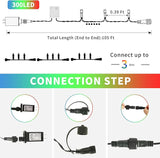 XTF2015 Christmas Outdoor Indoor Lights, 105ft 300 LED End to End Connected 9 Modes Timer Remote Christmas String | Lumora