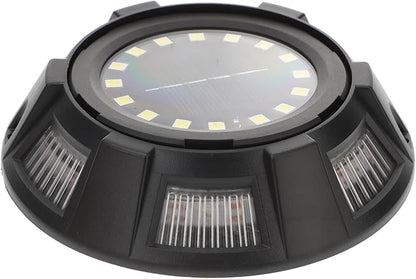 4Pcs Solar Ground Lights Outdoor In-ground Landscape Pathway Walkway Lighting for Garden Patio Backyard Lawn Side Glow Rotatable Plastic Lawn Lamps Easy Installation Compact Design