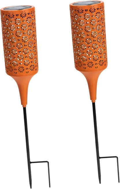 Solar Pathway Lights Unique Flower Design for Outdoor Garden Decoration Automatic Charging Lighting for Patios Driveways Landscapes