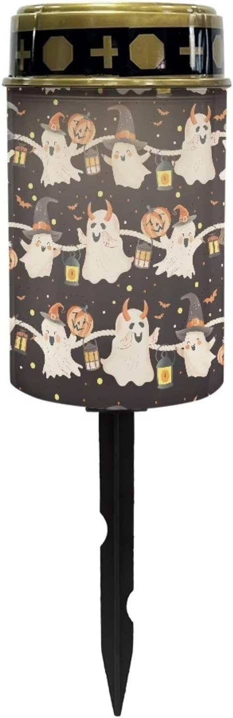 Ghosts Cemetery Solar Lights Waterproof Solar Powered LED Garden Lights Auto Switch Outdoor Garden Lights for Halloween Indoor Outdoor Decoration