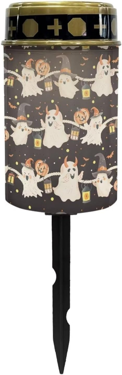Ghosts Cemetery Solar Lights Waterproof Solar Powered LED Garden Lights Auto Switch Outdoor Garden Lights for Halloween Indoor Outdoor Decoration