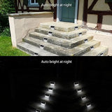 Solar Stair Lights, EpicGadget Waterproof Outdoor LED Step Lighting 3 LED Solar Powered Step Lights Stainless Steel | Lumora