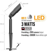 VENUS MANUFACTURING 16 Pack Low Voltage LED Spotlight 12V Outdoor Spot Lights Landscape Lighting 3 Watt 3000K Warm | Lumora