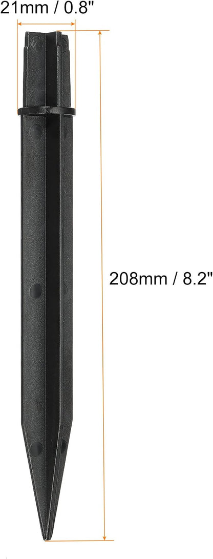 MECCANIXITY Plastic Ground Spikes 8.2 Inch Landscape Stakes Light Replacement for Solar Torch Lamps of Garden Pathway, Pack of 24