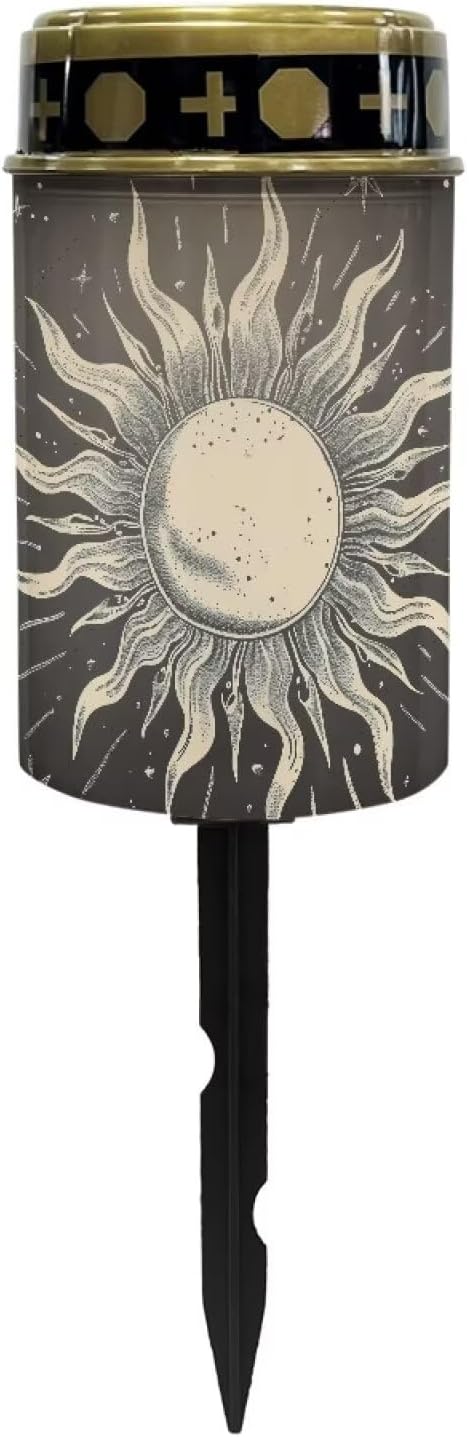 Gothic Sun Outdoor Garden Lights Removable Installation Convenient Cemetery Solar Lights Popular Outdoor Landscape Lights for Patio Lawn Garden Cemetery Decoration