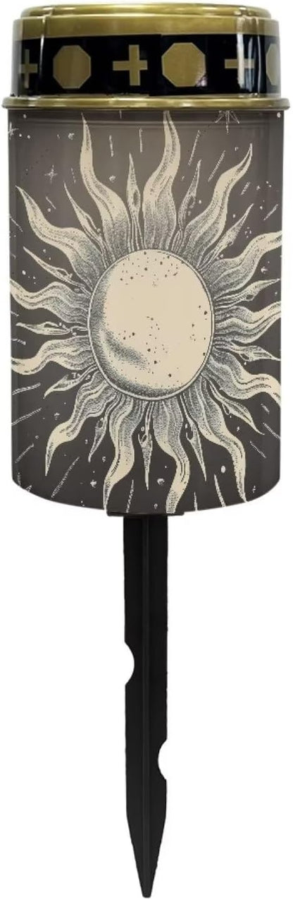 Gothic Sun Outdoor Garden Lights Removable Installation Convenient Cemetery Solar Lights Popular Outdoor Landscape Lights for Patio Lawn Garden Cemetery Decoration