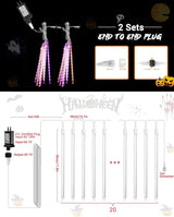Flacchi Halloween Lights Outdoor 20 Tubes 480 LED Raindrop Meteor Shower Icicle Lights with Timer Function | Lumora