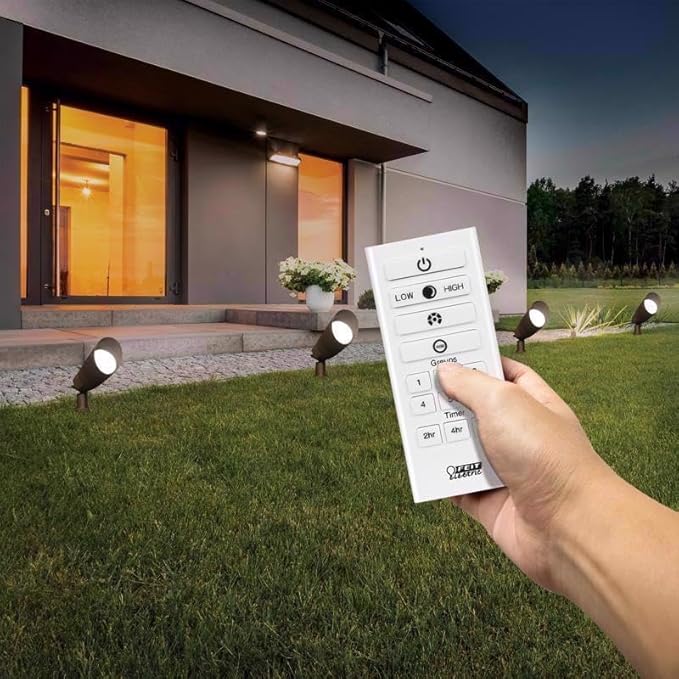Feit Electric OneSync Bronze Solar Powered/Remote 100 W LED Spotlight 1 pk - Outdoor Security Flood Light | Lumora