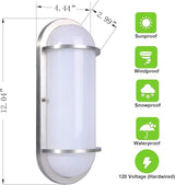 LIT-PaTH LED Bulkhead Light, Exterior Wall Light Fixture, 3000K Warm White, Aluminum, Outside Wall Sconce Lighting | Lumora