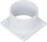 Design House 590059 Standard 3-Inch Fitter Outdoor Pier Base Round Accessory Mount for Deck Porch Patio, White | Lumora