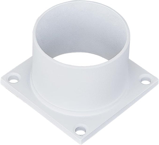 Design House 590059 Standard 3-Inch Fitter Outdoor Pier Base Round Accessory Mount for Deck Porch Patio, White