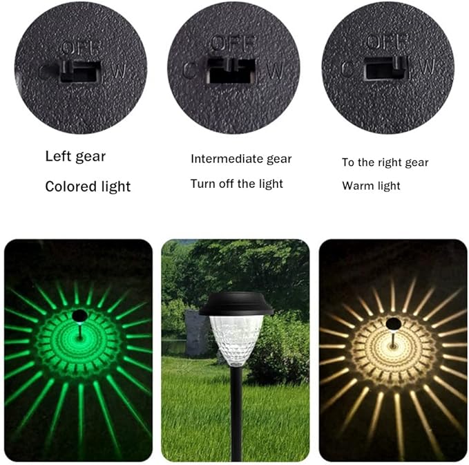 2Pcs Outdoor Solar Pathway Light Warm Light LED Solar Light Outdoor Waterproof Solar Powered Garden Landscape Decoration