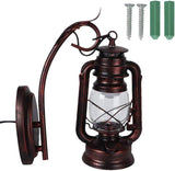 Vintage Wall Lantern Light Lamp Iron Glass High Brightness E27 15x27cm 3W Bulb Indoor Outdoor Corridor Living Room | Lumora