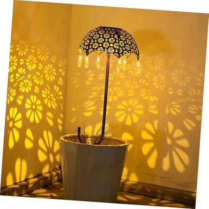 balacoo Solar Umbrella Projection Floor Lamp Led Garden Light Rainproof Landscape Decor Solar Light