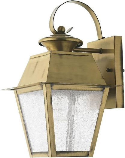 Livex Lighting 2162-61 Mansfield 1-Light Outdoor Wall Lantern, Charcoal
