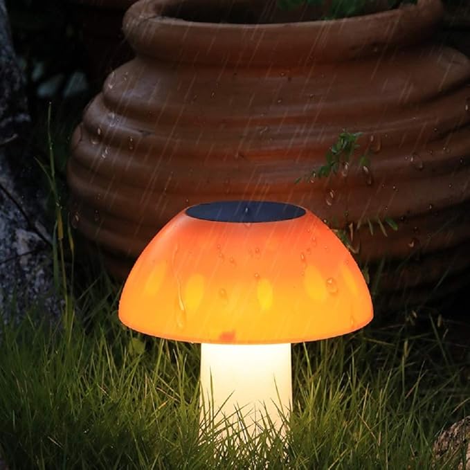 Solar Mushroom Lights Outdoor Ground LED Landscape Lights Light Sensor Light, Waterproof Solar Lights for Garden | Lumora