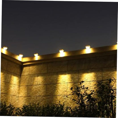 2pcs Solar Fence Lamp Durable Light for Gardens Lawns and Walkways LED Outdoor Lighting Tool Easy Installation Warm Glow