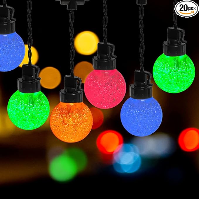 AWQ 35 FT Globe String Lights Outdoor Commercial Grade Light with 20 G50 Shatterproof LED Bulbs Waterproof | Lumora