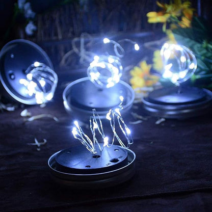 Solar Mason Jar Lantern Light, 3 Pack 20 Led String Starry Hanging Lamp, Fairy Firefly Lights Kit for Patio Garden Wedding Table Decor with Mason Jar & Hanger