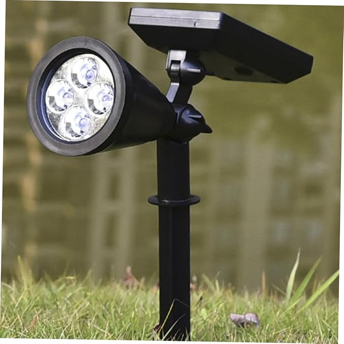 NUOBESTY Solar Path Lights and Solar Garden Spotlights 4-led Color-Changing Outdoor Lawn and Wall Mounted for Yard and Landscape Lighting