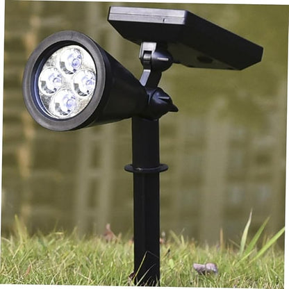 NUOBESTY Solar Path Lights and Solar Garden Spotlights 4-led Color-Changing Outdoor Lawn and Wall Mounted for Yard and Landscape Lighting