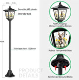1 Pack 40" Solar Lamp Post Light with Removable Easter Bunny Design Panel, Waterproof LED Pathway Light Cool White | Lumora