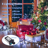 JMEXSUSS 200 LED White Christmas Lights Outdoor, 66ft String Lights Plug in