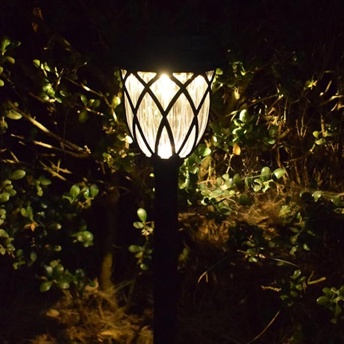 GLEAVI 6pcs Waterproof Solar Garden Path Lights Warm White LED Outdoor Yard Lawn Lighting for Patio Landscape with | Lumora
