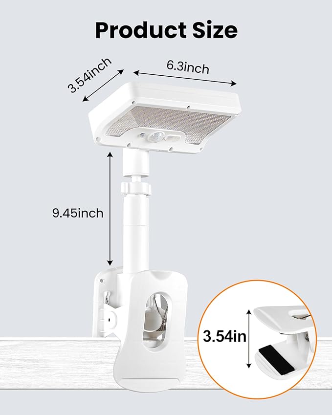 Clip On Solar Lights Outdoor, Motion Sensor Outdoor Lights, 92 LEDs 600LM Solar Fence Lights Outdoor | Lumora