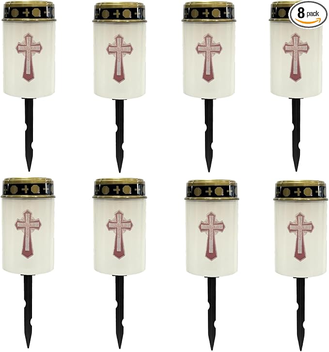 Solar Cemetery Lights - Warm White, Waterproof, Outdoor, Garden, Landscape, Grave