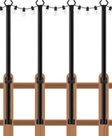 zoegi 4 Pack 5Ft String Light Poles,Light Poles for Outside Lights with Fork,Outdoor Brackets Hanging Lights,Metal | Lumora