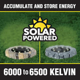 Bell+Howell Disk Lights Solar Ground Lights Stone Dark Gray -Upgraded Wireless Solar Garden - Outdoor Path Light | Lumora