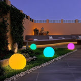 12-inch Dimmable Solar Globe Light, RGB 16 Color Changing Large Glowing Orb Light w/Remote, Waterproof Outdoor | Lumora
