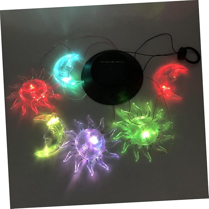 Happyyami Solar Powered Garden Light Wind Chime Lamp Waterproof Colorful Gradient Solar Lights for Outdoor Decor Suitable for Courtyards and Gardens