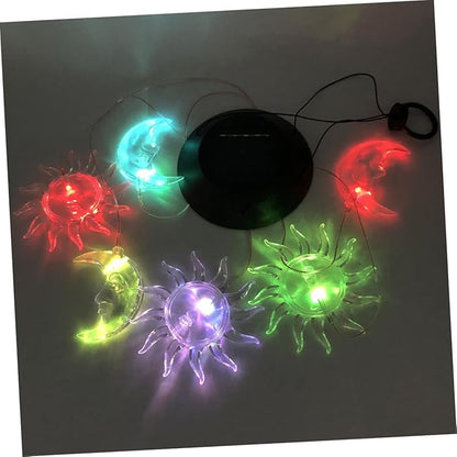 Happyyami Solar Powered Garden Light Wind Chime Lamp Waterproof Colorful Gradient Solar Lights for Outdoor Decor Suitable for Courtyards and Gardens