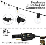 Lampat String Lights, LED 25 Light Bulbs 25Ft G40 Globe String Lights with Bulbs for Indoor/Outdoor Commercial Decor | Lumora