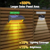 Bridika Solar Fence Lights, 8 Pack Plus Size, Warm & RGB Color Changing, Outdoor Waterproof, 100 Lumen, 8 Specific | Lumora