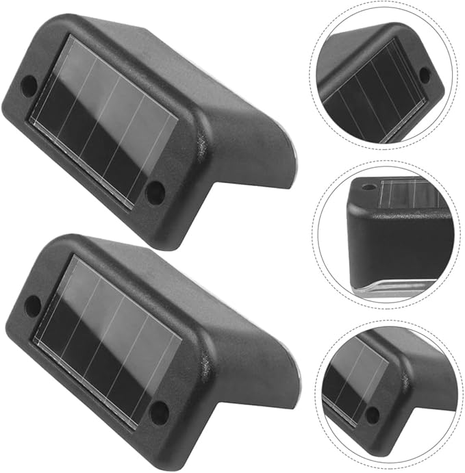 Cabilock 12pcs Solar LED Step Lights Warm White Outdoor Fence and Railing Lights Waterproof Solar Powered Deck | Lumora