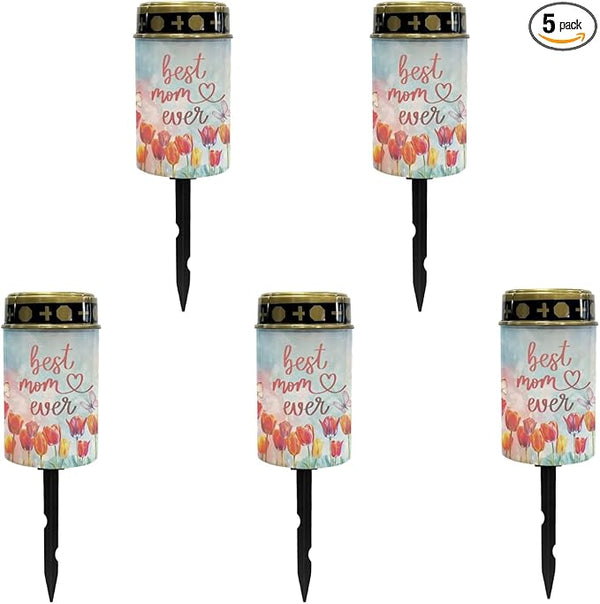 Best Mom Even Cemetery Lights for Grave,Solar Outdoor Lights Garden Lights Solar Stake Lights Waterproof Pathway | Lumora