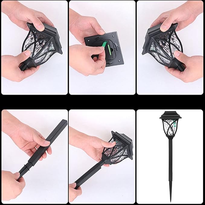 2 Pack Solar Pathway Lights Outdoor Waterproof Solar Lights Solar Yard Lights for Garden Patio Yard Landscape Pathway Driveway Lawn