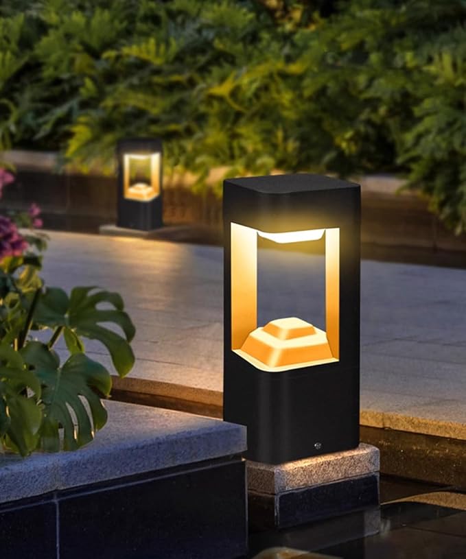 Outdoor Solar Pathway Light 10W LED Solar Landscape Path Light Modern Aluminum Garden Light with IP65 Waterproof External Solar Bollard Lights for Front/Back Door Porch Patio Yard