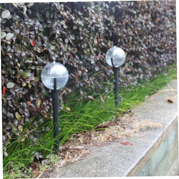 2pcs Solar Lawn Lights with Colorful Led, Solar-Powered Garden Path Lights for Outdoor Patio and Yard, Solar Energy Decorative Landscape Lighting with Ground Stakes
