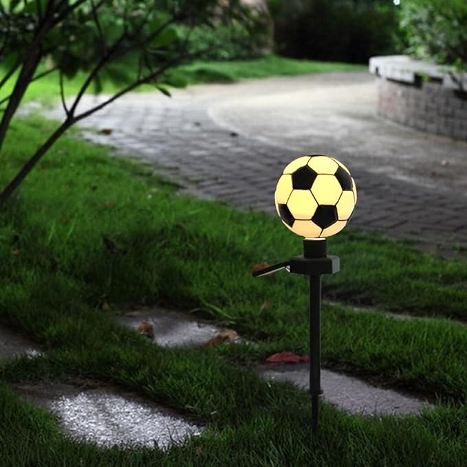 Decorative Solar Garden Stake Light Soccer-Shaped Lawn Decor Led Outdoor Landscape Lighting Energy-Saving Decorative
