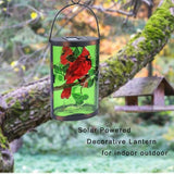 Hanging Solar Lantern Outdoor Decorative Waterproof LED Solar Cardinal Lights Tabletop Lamp for Outdoor Patio Garden | Lumora