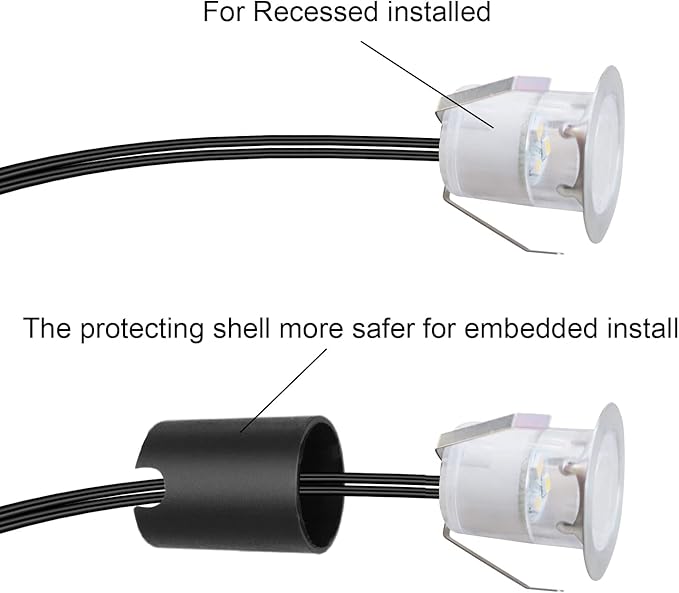 LED Recessed Deck Light Kits with Protecting Shell, LED Outdoor Landscape Lighting IP67 Waterproof,DC 12V Low | Lumora