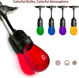Diodesy- 36Ft Outdoor Smart WiFi String Light with S14 LED Shatterproof 18 Color Changing Bulb & 18 Hanging Socket | Lumora