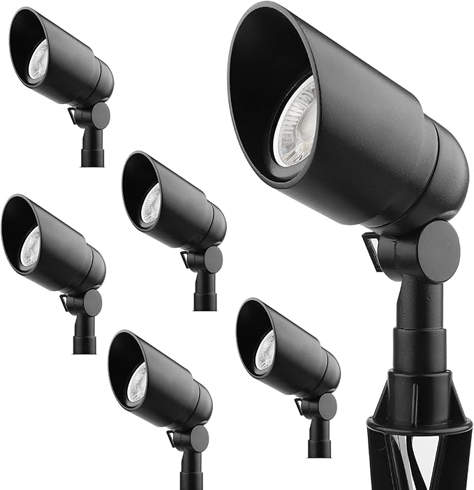 Landscape Lighting 12V 5W LED Landscape Spotlight Cast-Aluminum Waterproof Outdoor Low Voltage 450 Lumen Warm White | Lumora