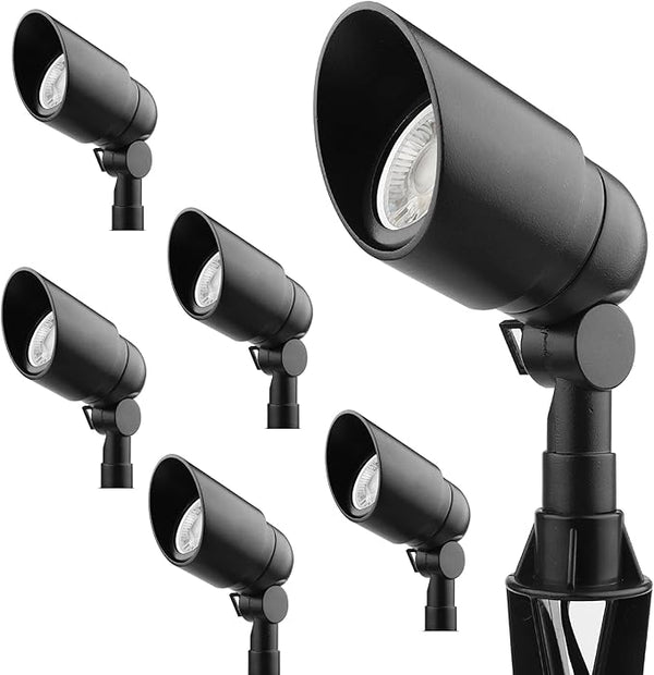 Landscape Lighting 12V 5W LED Landscape Spotlight Cast-Aluminum Waterproof Outdoor Low Voltage 450 Lumen Warm White | Lumora