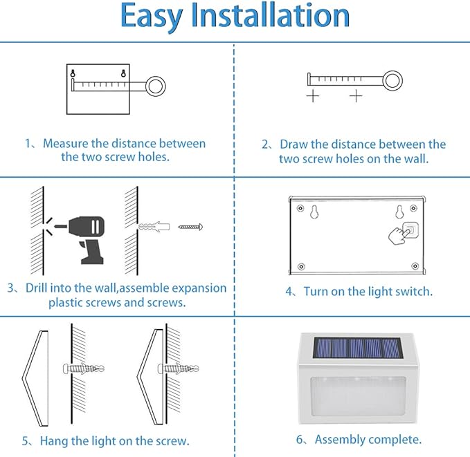 Solar Lights Outdoor Waterproof Deck Light, Solar Stair Lights Outside LED Step Lighting Stainless Steel for Paths | Lumora